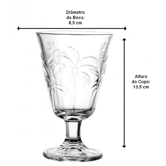 Jogo De Jarra 1,3 Litros Com 6 Taças 235ml Coconut Em Cristal Ecológico